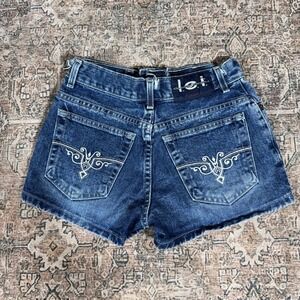 2000s Womens LEI Mini Denim Shorts Size 3 Low Rise Y2K Jean Shorts